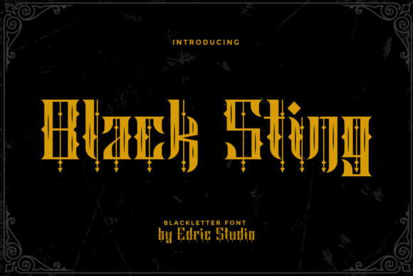 Black Sting: A Gothic Typeface for Editorial Design