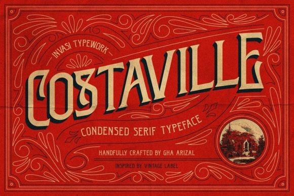 Costaville: A Vintage Display Font That Anchors Digital Branding