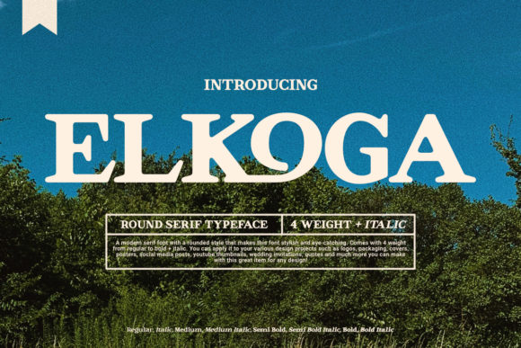 Elkoga: A Bold Serif for Web Design