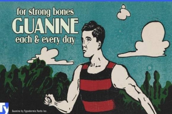Guanine: A Charming Display Font for Handmade Labels & Printables