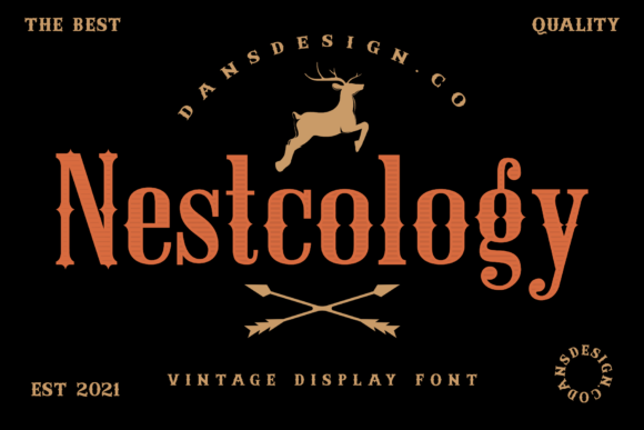 Nestcology: A Vintage Blackletter Font That Feels Like Home