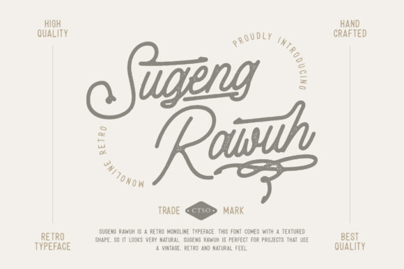 Sugeng Rawuh Font for Elegant Design