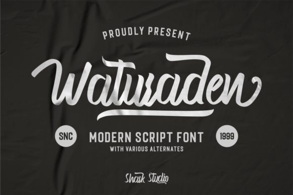 Waturaden: A Vintage Script Font That Elevates Marketing Visuals