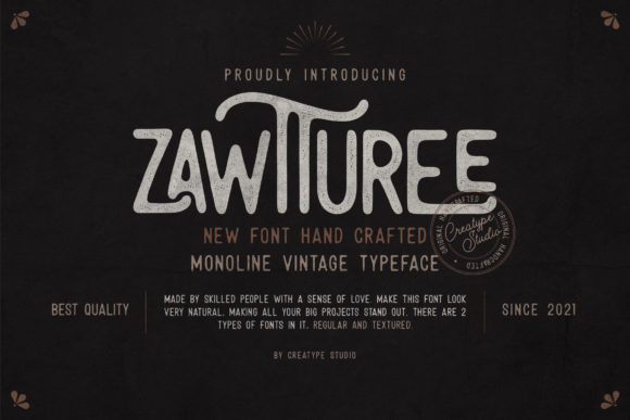 Zawturee: A Vintage Sans Serif for Creative Projects